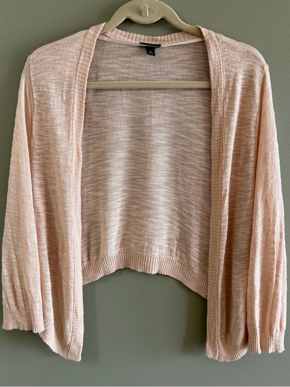Cream Asymmetrical Open Front Shrug